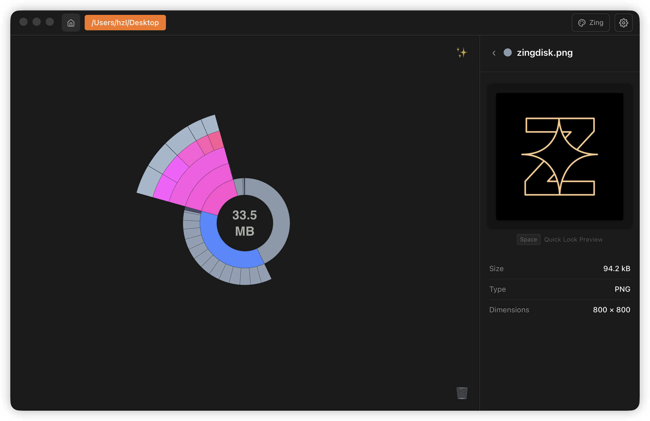 In-app Quick Look file preview